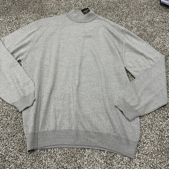 Bachrach Other - NWT Bachrach 100% Fine Merino Wool Gray Italy Long Sleeve Sweater, Size XXL